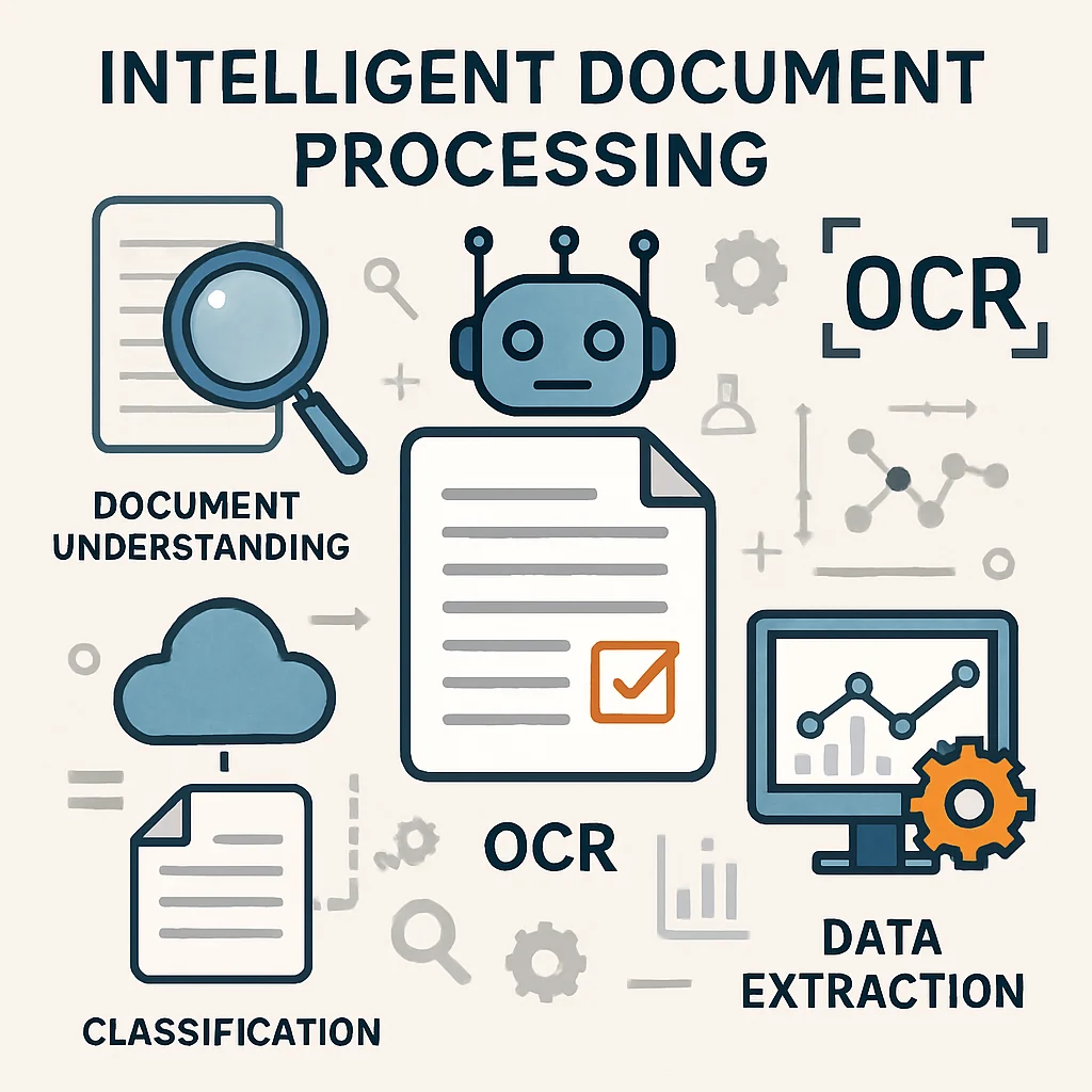 Visualization of key technologies in intelligent document processing